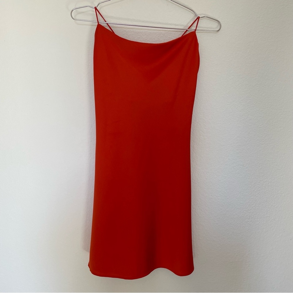 Abercrombie & Fitch Burnt Orange Strappy Mini Dress Size Medium - Picture 2 of 4